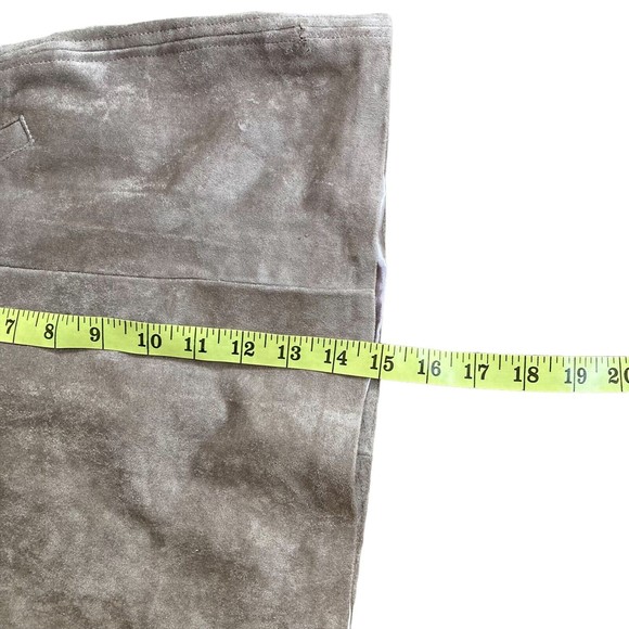 BLANK NYC Women's Size 24 Tan Beige Faux Suede Leather Slit Mini Skirt Defect - Picture 5 of 7